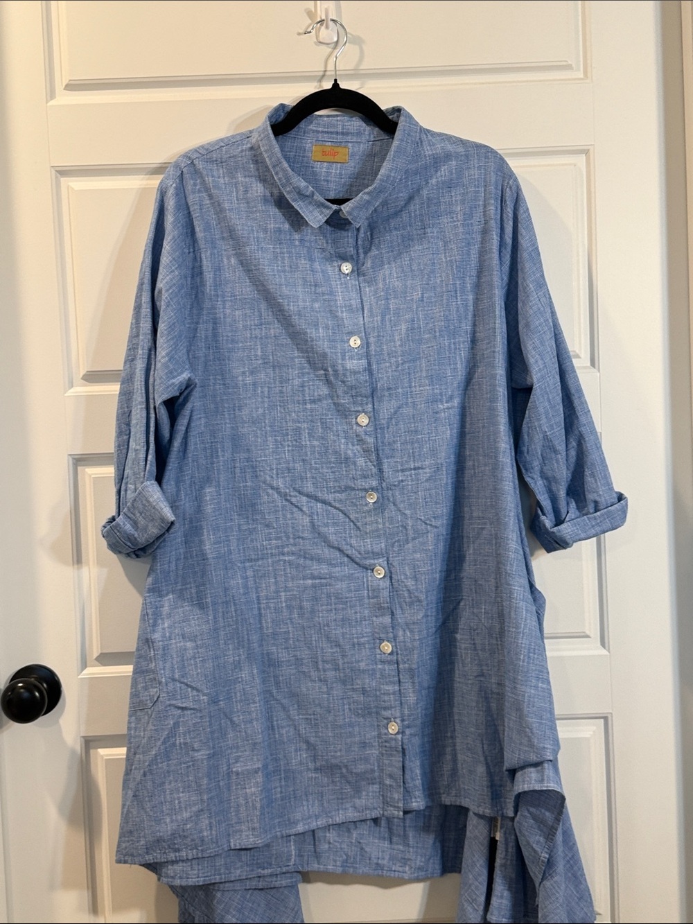 Tulip Oversized linen Button Tunic/dress medium